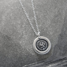 Load image into Gallery viewer, Give It Your All - Silver Griffin Wax Seal Necklace - Strength Symbol