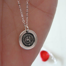 Load image into Gallery viewer, Give It Your All - Silver Griffin Wax Seal Necklace - Strength Symbol