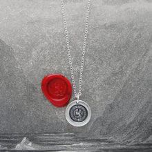 Load image into Gallery viewer, Give It Your All - Silver Griffin Wax Seal Necklace - Strength Symbol
