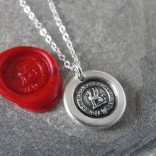 Load image into Gallery viewer, Give It Your All - Silver Griffin Wax Seal Necklace - Strength Symbol
