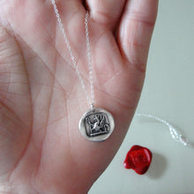 Load image into Gallery viewer, An Uncommon Person - Silver Griffin Wax Seal Necklace With Stars - RQP Studio