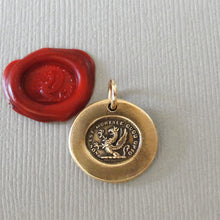 Load image into Gallery viewer, What I Wish Is Not Mortal - Griffin Wax Seal Charm - Love Happiness Antique Bronze Wax Seal Jewelry