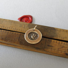 Load image into Gallery viewer, What I Wish Is Not Mortal - Griffin Wax Seal Charm - Love Happiness Antique Bronze Wax Seal Jewelry