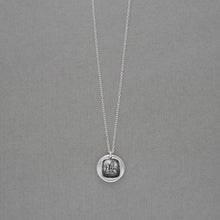Load image into Gallery viewer, Griffin Wax Seal Necklace Strength Courage Symbol - Antique Silver Wax Seal Jewelry