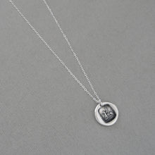 Load image into Gallery viewer, Griffin Wax Seal Necklace Strength Courage Symbol - Antique Silver Wax Seal Jewelry