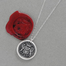 Load image into Gallery viewer, Griffin Wax Seal Necklace -Antique Wax Seal Jewelry In Silver