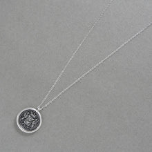 Load image into Gallery viewer, Griffin Wax Seal Necklace -Antique Wax Seal Jewelry In Silver