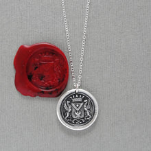 Load image into Gallery viewer, Griffin Wax Seal Necklace -Antique Wax Seal Jewelry In Silver