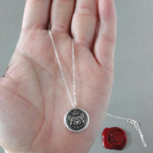 Load image into Gallery viewer, Griffin Wax Seal Necklace -Antique Wax Seal Jewelry In Silver