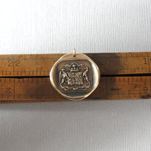 Load image into Gallery viewer, Wax Seal Pendant Griffin and Greyhound - Antique Wax Seal Charm Jewelry Motto Fear the Vortex