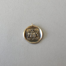 Load image into Gallery viewer, Wax Seal Pendant Griffin and Greyhound - Antique Wax Seal Charm Jewelry Motto Fear the Vortex