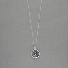 Load image into Gallery viewer, Griffin Wings Wax Seal Necklace Protection Symbol - Antique Silver Wax Seal Jewelry - Strength Courage