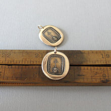 Load image into Gallery viewer, Happiness - Wax Seal Pendant With Agave Century Plant Bronze Jewelry