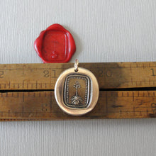 Load image into Gallery viewer, Happiness - Wax Seal Pendant With Agave Century Plant Bronze Jewelry