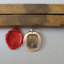 Load image into Gallery viewer, Happiness - Wax Seal Pendant With Agave Century Plant Bronze Jewelry