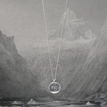 Load image into Gallery viewer, Wax Seal Necklace In Silver Heart Arrow - Only One Wounds Me - True Love - RQP Studio