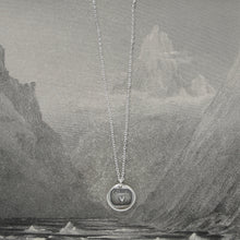 Load image into Gallery viewer, Silver Heart Wax Seal Necklace - My Heart Is Yours motto - RQP Studio