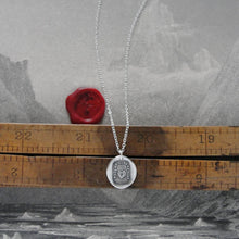 Load image into Gallery viewer, Silver Heart Padlock Wax Seal Necklace - You Have The Key - RQP Studio
