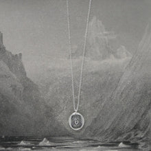 Load image into Gallery viewer, Silver Heart Padlock Wax Seal Necklace - You Have The Key - RQP Studio