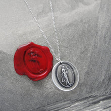 Load image into Gallery viewer, Hebe Goddess of Youth - Silver Wax Seal Necklace - RQP Studio