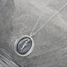 Load image into Gallery viewer, Hebe Goddess of Youth - Silver Wax Seal Necklace - RQP Studio