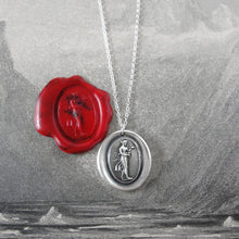 Load image into Gallery viewer, Hebe Goddess of Youth - Silver Wax Seal Necklace - RQP Studio