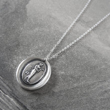 Load image into Gallery viewer, Hebe Goddess of Youth - Silver Wax Seal Necklace - RQP Studio