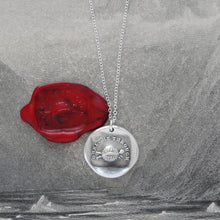 Load image into Gallery viewer, Struggling - Silver Wax Seal Necklace - Oh Help Me Through