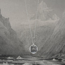 Load image into Gallery viewer, Hold Fast - Silver Wax Seal Necklace With Anchor Hope Motto - RQP Studio