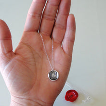 Load image into Gallery viewer, Hold Fast - Silver Wax Seal Necklace With Anchor Hope Motto - RQP Studio