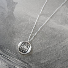 Load image into Gallery viewer, Hold Fast - Silver Wax Seal Necklace With Anchor Hope Motto - RQP Studio