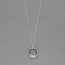 Load image into Gallery viewer, Holy Spirit Wax Seal Necklace In Silver - Forsake Me Not Antique Wax Seal Jewelry