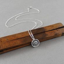 Load image into Gallery viewer, Holy Spirit Wax Seal Necklace In Silver - Forsake Me Not Antique Wax Seal Jewelry