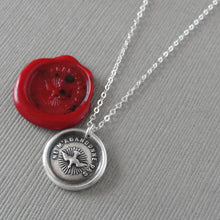 Load image into Gallery viewer, Holy Spirit Wax Seal Necklace In Silver - Forsake Me Not Antique Wax Seal Jewelry