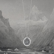 Load image into Gallery viewer, Honor Guide My Steps - Silver Wax Seal Necklace With Rampant Lions