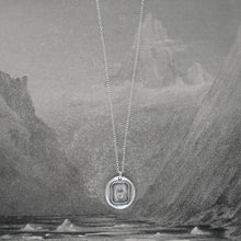 Load image into Gallery viewer, Honor Holds The Key - Wax Seal Necklace motto padlock antique wax seal silver jewelry - RQP Studio