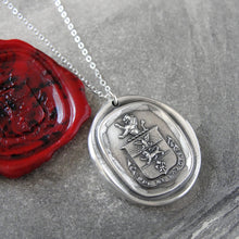 Load image into Gallery viewer, Hope And Work - Silver Lion Wax Seal Necklace - RQP Studio