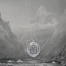 Load image into Gallery viewer, Hope And Work - Silver Lion Wax Seal Necklace - RQP Studio