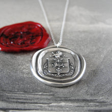 Load image into Gallery viewer, Hope And Work - Silver Lion Wax Seal Necklace - RQP Studio