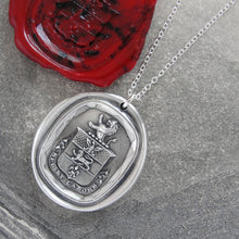 Load image into Gallery viewer, Hope And Work - Silver Lion Wax Seal Necklace - RQP Studio