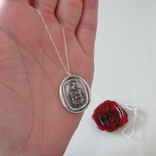 Load image into Gallery viewer, Hope And Work - Silver Lion Wax Seal Necklace - RQP Studio
