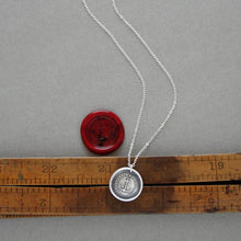 Load image into Gallery viewer, Anchor Wax Seal Necklace in silver - Hope Sustains Me - RQP Studio