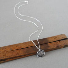 Load image into Gallery viewer, Anchor Wax Seal Necklace in silver - Hope Sustains Me - RQP Studio