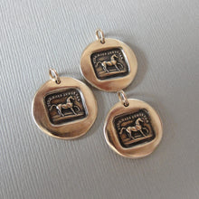 Load image into Gallery viewer, High Spirited Horse - Bronze Wax Seal Pendant Equestrian Jewelry