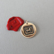 Load image into Gallery viewer, High Spirited Horse - Bronze Wax Seal Pendant Equestrian Jewelry