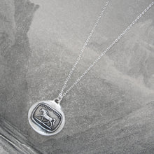 Load image into Gallery viewer, Make Haste Slowly - Silver Horse Wax Seal Necklace - Equestrian Jewelry