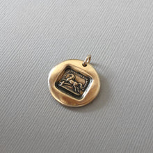 Load image into Gallery viewer, Horse Pendant In Bronze Made Of Antique Wax Seal