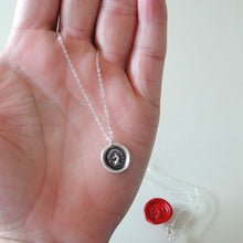Load image into Gallery viewer, I Press Forward - Silver Wax Seal Necklace With Horse