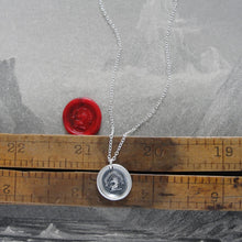 Load image into Gallery viewer, I Press Forward - Silver Wax Seal Necklace With Horse