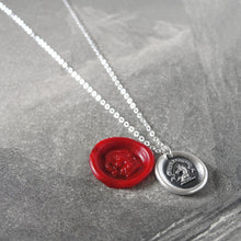 Load image into Gallery viewer, I Press Forward - Silver Wax Seal Necklace With Horse